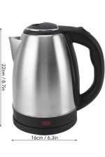 Kettle Su Isıtıcı C F Priz Uyumlu 220 - 240 V Paslanmaz Çelik Kablolu - Görsel 3