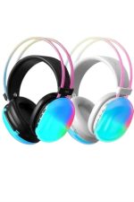 Kulak Üstü Kablosuz Bluetooth Kulaklık Unısex Renkli Işıklı Kulaklık - Görsel 5
