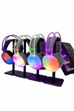 RGB Işıklı Yüksek Ses Kaliteli Kablosuz Kulak Üstü Bluetooth Kulaklık - Görsel 5