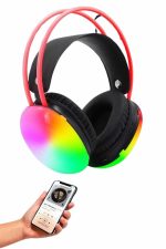 RGB Işıklı Yüksek Ses Kaliteli Kablosuz Kulak Üstü Bluetooth Kulaklık - Görsel 3