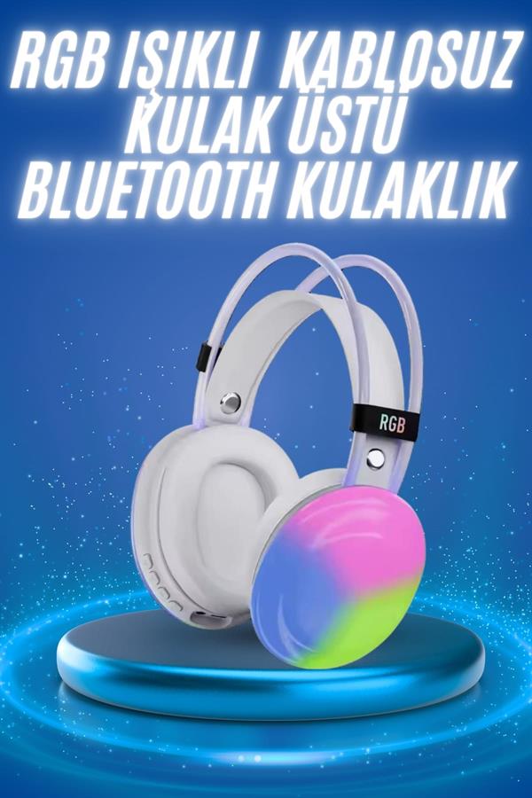 Compressed by jpeg-recompress RGB Işıklı Yüksek Ses Kaliteli Kablosuz Kulak Üstü Bluetooth Kulaklık - Görsel 1