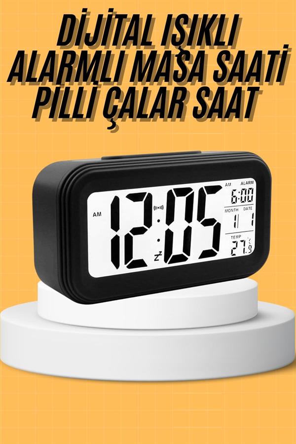 Compressed by jpeg-recompress Dijital Masa Saati Takvim Çalar Saat Alarmlı Işıklı Led Ekran Pilli - Görsel 1