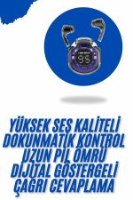 Kablosuz Dijital Göstergeli Powerbanklı IOS ve  Android Uyumlu Gaming Kulaklık - Görsel 5