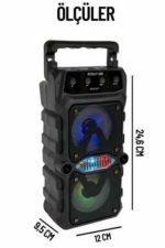 Büyük Boy Bluetooth Hoparlör Çoklu Bağlantı Çift Çıkışlı Taşınabilir Kesintisiz - Görsel 2