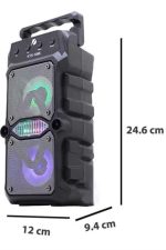 Taşınabilir Kablosuz Bluetooth Hoparlör Uzun Pil Ömrü Led Işıklı - Görsel 3
