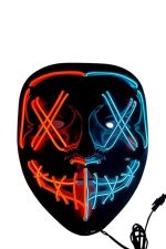 Hallowen Parti Maskesi Neon Led Işıklı Maske 3 Modlu Cadılar Bayramı Maskesi - Görsel 4