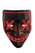 Hallowen Parti Maskesi Neon Led Işıklı Maske 3 Modlu Cadılar Bayramı Maskesi - Görsel 2