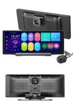 Android ve İOS Uyumlu Ön Arka Çift Kameralı Araç Ekranı Dokunmatik CarPlay - Görsel 2
