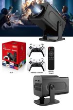 4K Android Smart Wi-fi Çift Kollu Projeksiyon Game Box Kumandalı Taşınabilir - Görsel 2