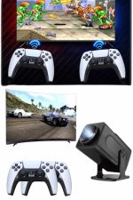 Retro Video Oyunu Konsolu Android Tv El Oyun Konsolu WIFI Taşınabilir Projeksiyon Cihazı - Görsel 5