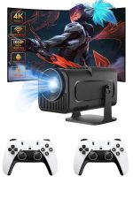 Çift Kollu Game Box Projeksiyon Cihazı Kumandalı Android Tv Dahili Hoparlör - Görsel 5
