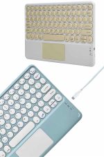 Bluetooth Touchpad Klavye Ultra İnce Taşınabilir Q Klavye - Görsel 2