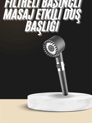 Duş Başlığı Profesyonel Masaj Başlıklı 3 Modlu Yeni Nesil Masaj Uçlu Su Tasarruflu