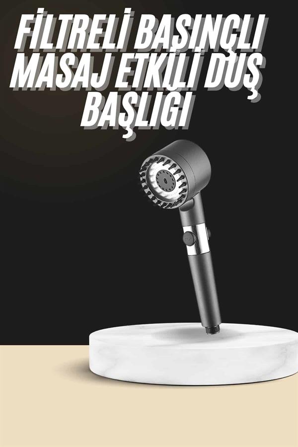 Compressed by jpeg-recompress Duş Başlığı Profesyonel Masaj Başlıklı 3 Modlu Yeni Nesil Masaj Uçlu Su Tasarruflu - Görsel 1