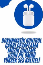 Akıllı Saat Gümüş Kasa Bluetooth Kulaklık Hediyeli Çok Fonksiyonlu İkili Set - Görsel 2