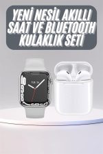 Akıllı Saat Kulaklık Hediyeli Uyku ve Sağlık Takibi Yapabilen Uzun Ömürlü