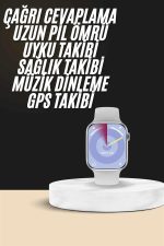 Akıllı Saat Kulaklık Hediyeli Uyku ve Sağlık Takibi Yapabilen Uzun Ömürlü - Görsel 5