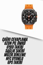 Yeni Nesil Çağrı Cevaplayabilen 47 MM Titreşimli Çok Fonksiyonlu Akıllı Saat - Görsel 5