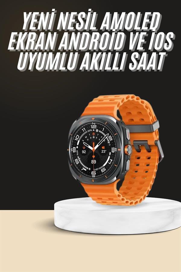 Compressed by jpeg-recompress Akıllı Saat Unısex Zarif Görünümlü Titanyum Kasa Amoled Ekran Müzik Dinleme - Görsel 1