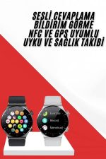 Çok Fonksiyonlu Akıllı Saat Bluetooth Bağlantılı Çağrı Cevaplayabilen Uzun Pil Ömrü - Görsel 5