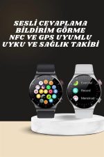 Akıllı Saat Çoklu Kordon Seçeneği Amoled Ekran Çok Fonksiyonlu Bluetooth Bağlantılı - Görsel 5