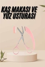 Kavisli Kaş Kirpik Düzeltici Bıyık Alma Taraklı Kaş Makası Yüz Bakım Seti Makas