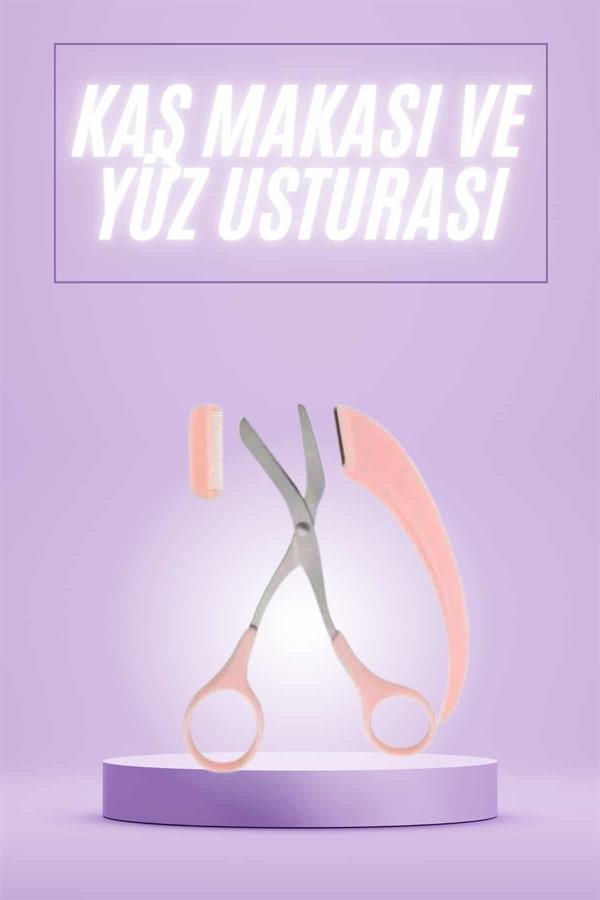 Compressed by jpeg-recompress Taraklı Kaş Makası ve Ustura Seti Kaş Düzeltme Makası Kaş Bıyık Alma Aleti - Görsel 1