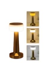 Kablosuz Renkli Masa ve Gece Lambası Altın Rengi Dokunmatik Led Lamba - Görsel 5
