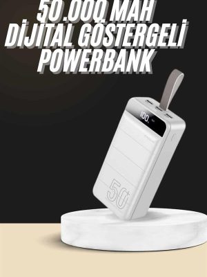 Hızlı Taşınabilir 50.000 Mah Powerbank Led Ekran Android ve İOS Uyumlu