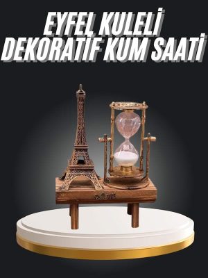 Eyfel Kuleli Kum Saati Dekoratif Hediyelik Eşya Retro Eyfel Kulesi