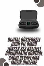 TWS Bluetooth Kulaklık 5.0 Bluetooth Bağlantılı Dokunmatik Kontrol Özelliği - Görsel 5