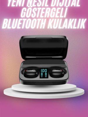 Kablosuz Bluetooth Kulaklık Android ve İOS Uyumlu Led Göstergeli Powerbankli