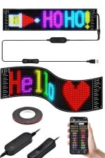 Matrix Led Cama Yapışan Telefon Kontrollü Panel Dijital Ekran Kumandalı - Görsel 2