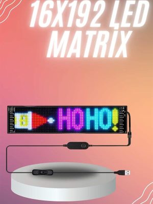 Matrix Led Cama Yapışan Telefon Kontrollü Panel Dijital Ekran Kumandalı
