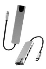 8 Port Çoklayıcı Macbook Ile Uyumlu Çoğaltıcı Type-C dönüştürücü TF SD kart - Görsel 3