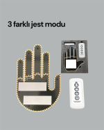 Yüksek Görünürlüklü Otomobil Jest Işığı – 3 Modlu LED Arka Cam Aksesuarı, Pratik ve Eğlenceli - Görsel 4