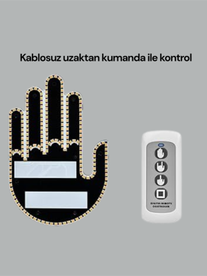Yüksek Görünürlüklü Otomobil Jest Işığı – 3 Modlu LED Arka Cam Aksesuarı, Pratik ve Eğlenceli