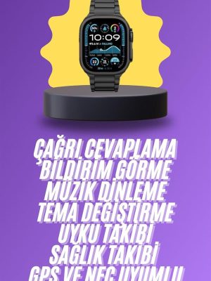 Ultra 3 Kordonlu Amoled Ekran Akıllı Saat Çok Fonksiyonlu Uyku ve Sağlık Takibi