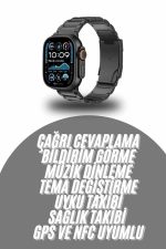 Akıllı Saat Arama Konuşma GPS ve NFC Özelliği 3 Kordonlu Amoled Ekran - Görsel 5