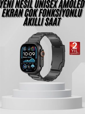Akıllı Saat Arama Konuşma GPS ve NFC Özelliği 3 Kordonlu Amoled Ekran