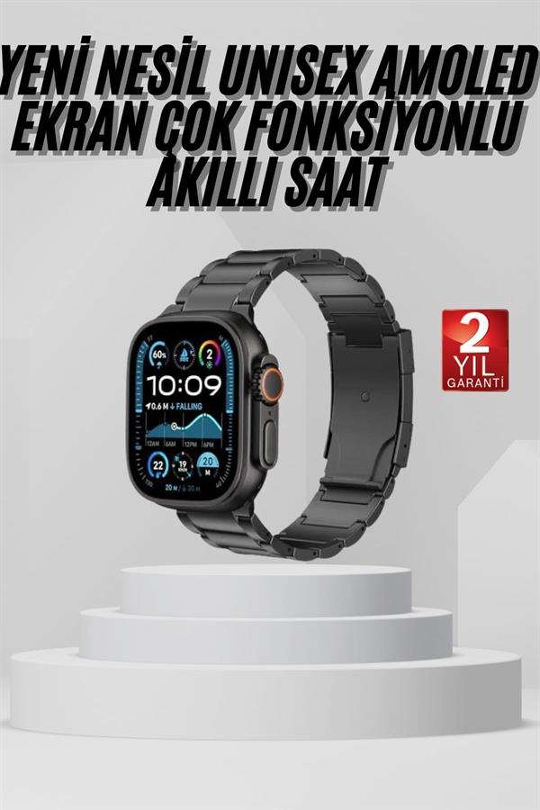 Compressed by jpeg-recompress Akıllı Saat Arama Konuşma GPS ve NFC Özelliği 3 Kordonlu Amoled Ekran - Görsel 1