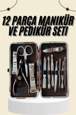 Tırnak Bakımı Tırnak Makası Profesyonel 12 Parça El Ayak Manikür Pedikür Seti