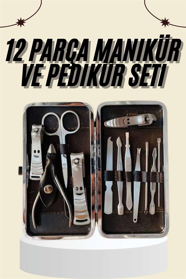 Compressed by jpeg-recompress Tırnak Bakımı Tırnak Makası Profesyonel 12 Parça El Ayak Manikür Pedikür Seti - Görsel 1