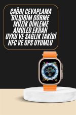 Akıllı Saat Amoled Ekran Bluetooth Bağlantılı Özel Tasarım Unısex - Görsel 5