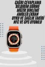 Akıllı Saat Bleutooth Bağlantılı Akıllı Saat Amoled Ekran 49 MM - Görsel 5