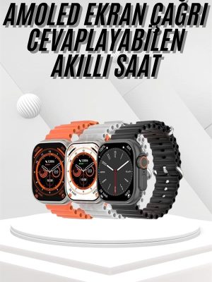 Akıllı Saat Bleutooth Bağlantılı Akıllı Saat Amoled Ekran 49 MM