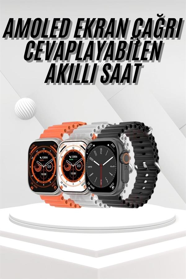 Compressed by jpeg-recompress Akıllı Saat Bleutooth Bağlantılı Akıllı Saat Amoled Ekran 49 MM - Görsel 1