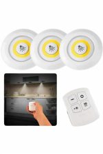 Dolap Işığı Mutfak Rafı Işığı Uzaktan Kumandalı 3 Lü Spot Led Lamba - Görsel 5