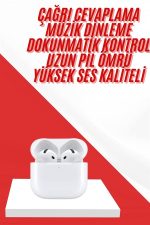 4.Nesil Bluetooth Kulaklık Yüksek Ses Kaliteli Dokunmatik Kontrol Özellikli - Görsel 5