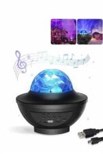 Masa ve Gece Lambası Renkli Projektör Işıklı Disko Topu Bluetooth Hoparlör - Görsel 5